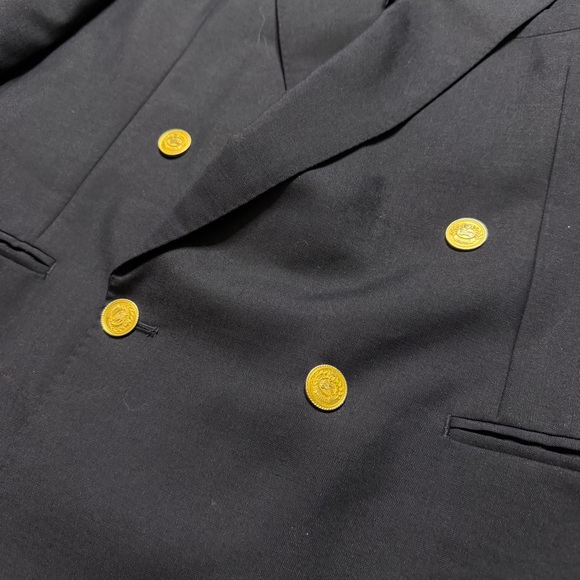 Vintage Burberrys Double Breasted Wool Mohair Blazer Sport Coat Mens 40R Medium - Picture 4 of 11